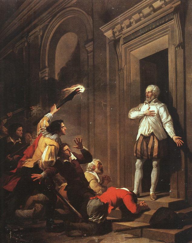 Joseph Benoit Suvee Death of Admiral de Coligny France oil painting art